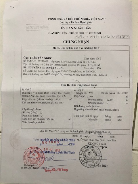 BÁN NHÀ ĐƯỜNG PHAN ĐÌNH THÔNG QUẬN BÌNH TÂN